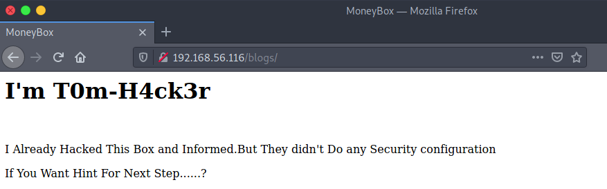 [VulnHub] MoneyBox Walkthrough
